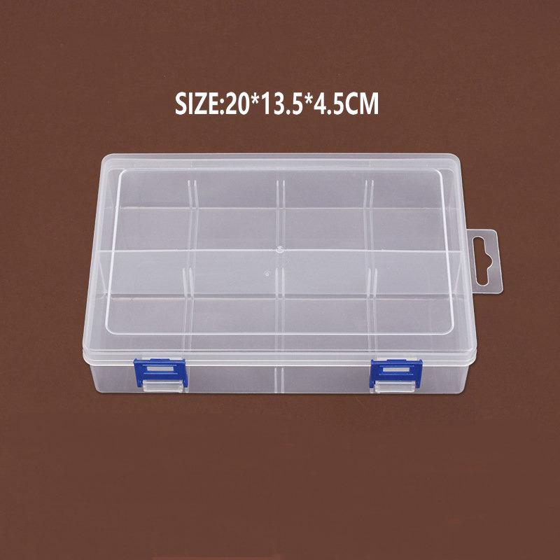 Plastic Storage Containers Box with Lid Big Capacity Clear Rectangle Box for Collecting Small Items, Beads, Crafts Accessories