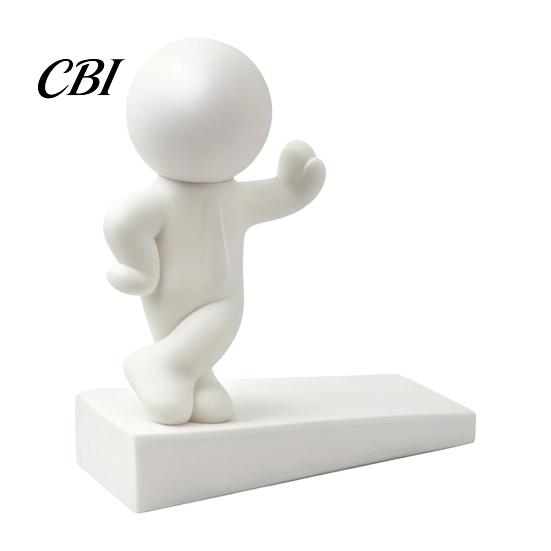 Humanoid Doorstop Burr-free Doorstop, 3D Printed Stable Door Stop, One-Piece Molding Heavy Base Stopper, Kicking Man Design Protects Walls Furniture