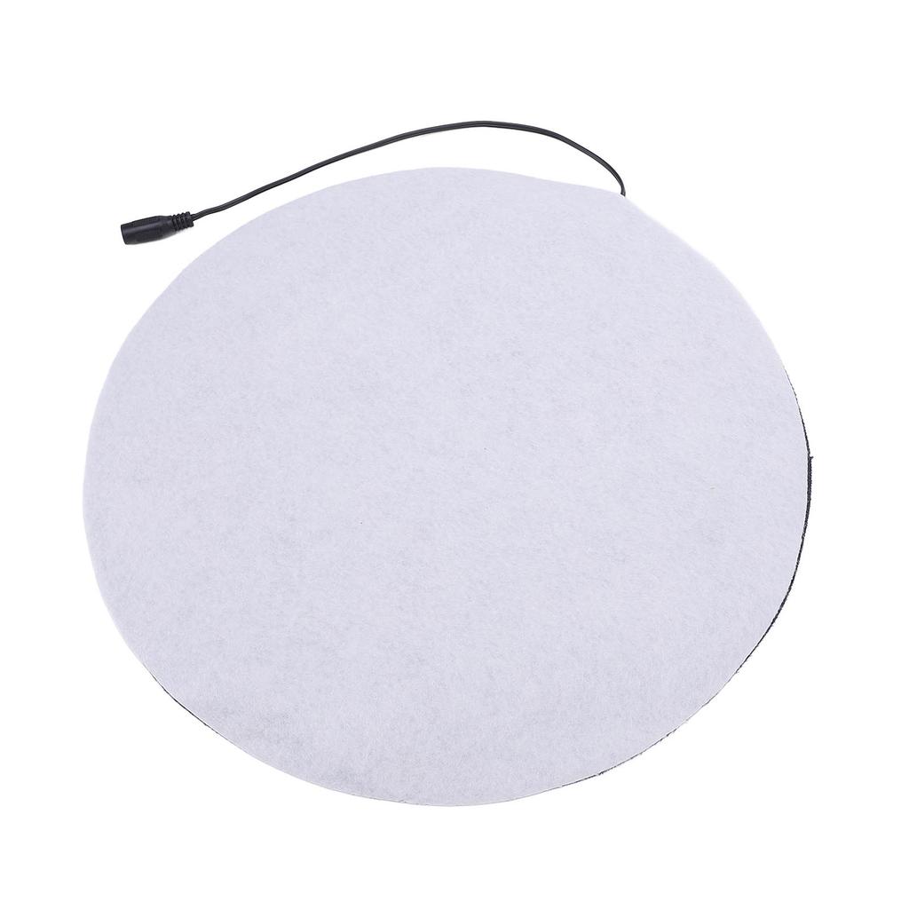USB Heating Pad for Small Pets PU Leather Round Heated Plate 3 Levels Temperature