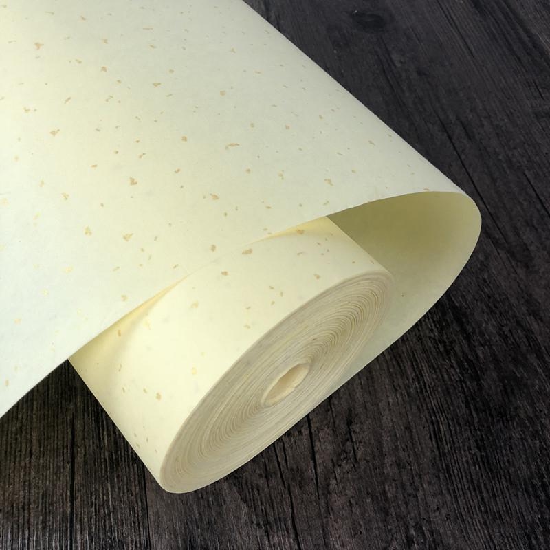 Chinese Japanese Calligraphy Paper Roll Half Raw Ripe Sumi Paper Maobian Xuan Paper Without Grids Bamboo Writing Paper Roll