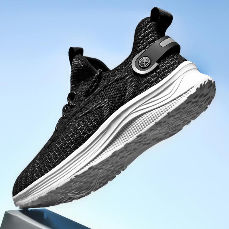 Men's Shoes, Shock-Absorbing Sports Shoes, Summer Fly-Woven Mesh Running Casual Shoes, Trendy and Versatile