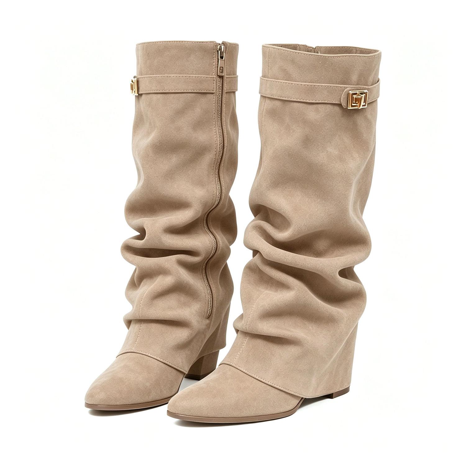 Women`s Fold Over Slouch Knee High