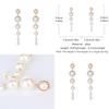 Fashionable Long Gradient Pearl Earrings Unique And Trendy Jewelry For Women