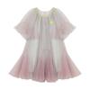 M.Latin Girls' Layered Mesh Short Sleeve Dress