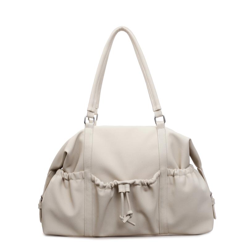 Elegant PU Tote Bag for Women – Fashionable Drawstring Bottom Design with Adjustable Shoulder Strap, Perfect for Work & Daily Use