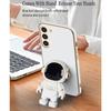 Coque pour Samsung Galaxy S25, Antichoc TPU Anti-Rayure Blanc avec Support Astronaute