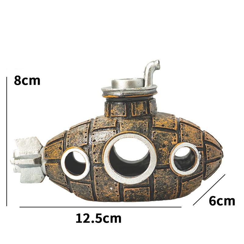 Resin Submarine Ornaments Fish Shrimp Shelter Cave Landscaping Accessories for Aquarium Fish Tank Decorations