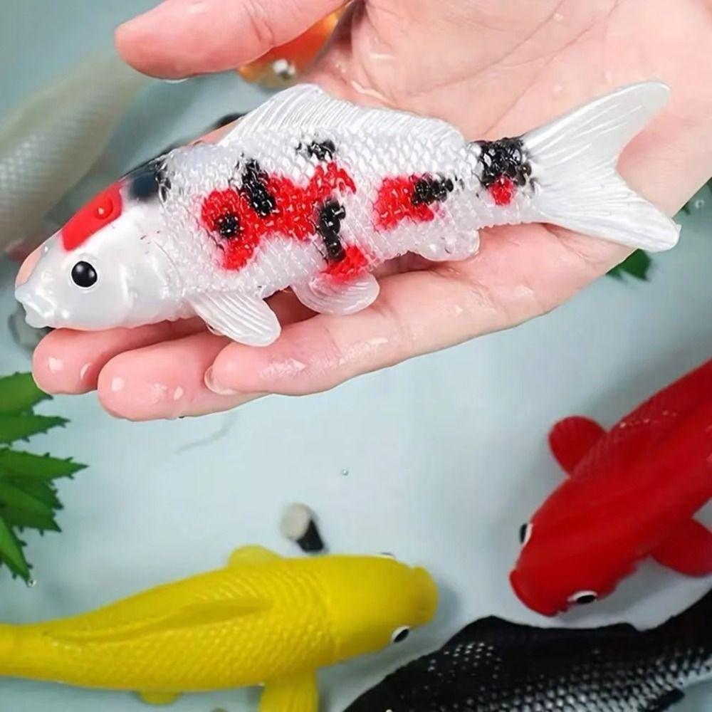 Lifelike Appearance Artificial Koi Fish Realistic Texture Goldfish Model  Aquarium Decoration