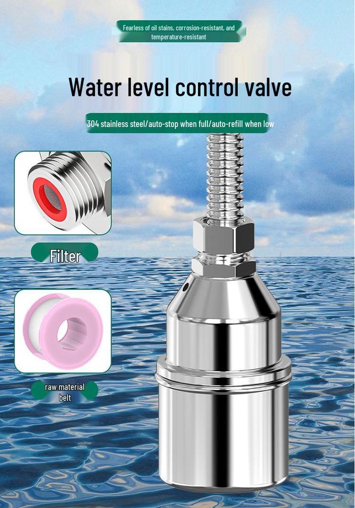 Soupape à flotteur automatique en acier inoxydable 304 pour le contrôle du niveau d'eau dans les réservoirs