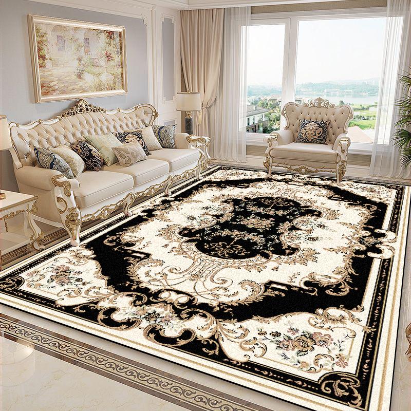Koberce s květinovou výzdobou v evropském stylu Dekorace obývacího pokoje Luxusní koberce Domácí pohovková zóna Podložka pod nohy Protiskluzová Pokoj Ložnice Salonek Koberec