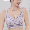 Thin Bra for Women Breathable Gathering Bra Full Cup Size Large Size No Steel Ring Push Up Bra