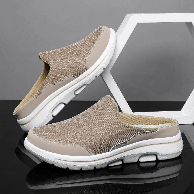 2025 Men Slippers Summer Breathable Home Indoor Slippers Men Thick Bottom Slides Fashion Couple Walking Shoes Chanclas Hombre