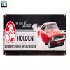 Vintage Metal Tin Sign Wall Decor  Retro Car Art with Old Holdens Never Die Slogan  Rustic Plaque for Garage for Man Cave
