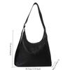 Popular Fashi Korean Versi Versatile Single Shoulder Underarm Bag, Commute Leather Handbag, Tote Bags Women's Zipper Closure