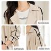 Women's Tie-Waist Mid-Length Windbreaker Trench Coat