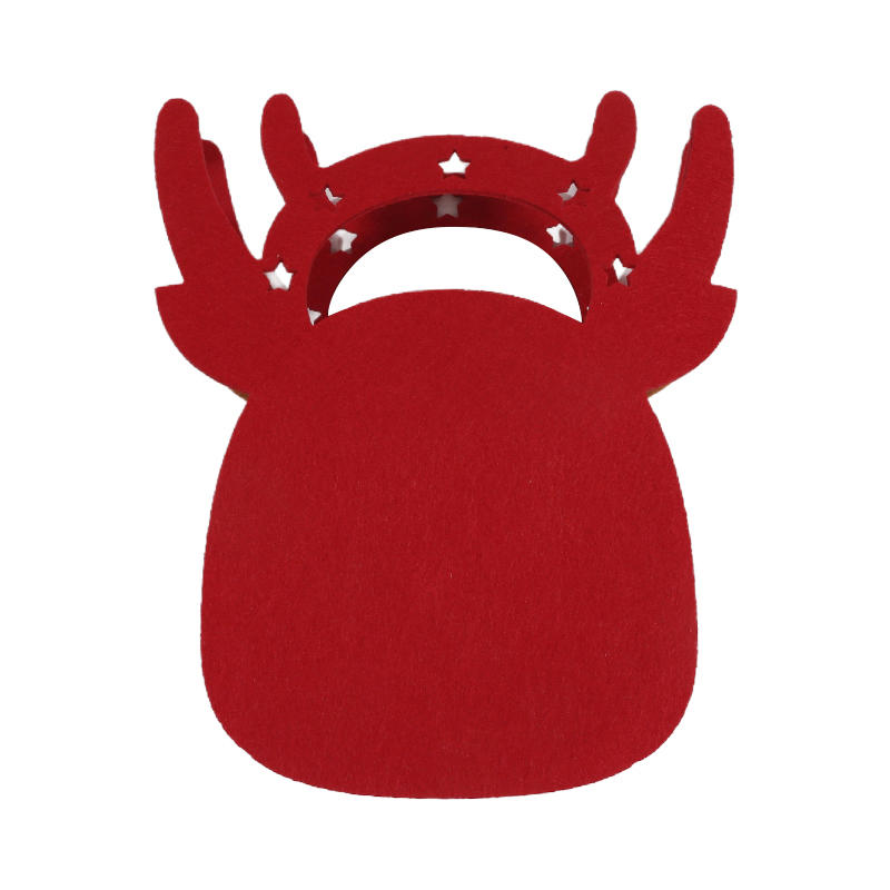 Cute Christmas Tree Treat Pouch Santa Claus Elk Gifts Bag Portable Decoration Felt Cloth Candy Handbag