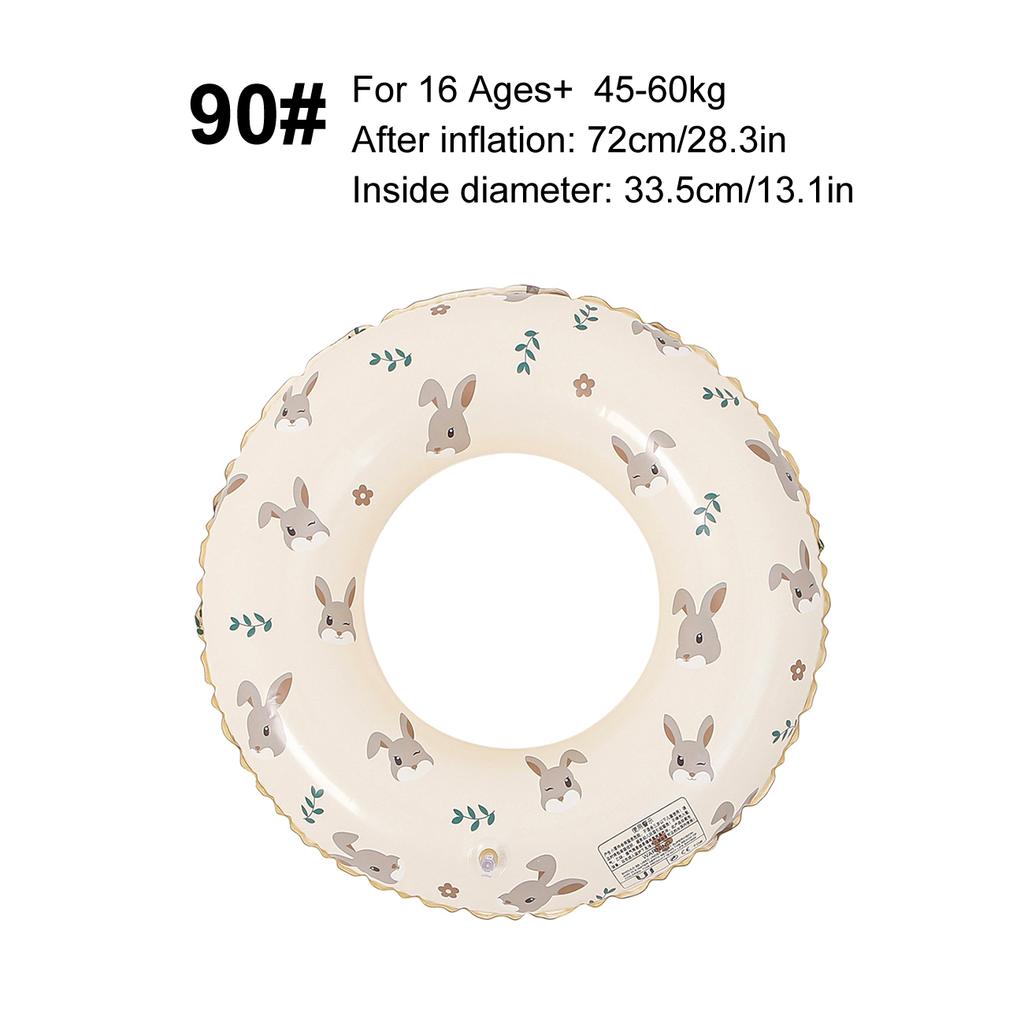 Lovely Rabbit Swim Ring For Women,Pool Floats Armpit Lifebuoy For Adults,Leisure Beach Swimming Inflatable Floating Toy