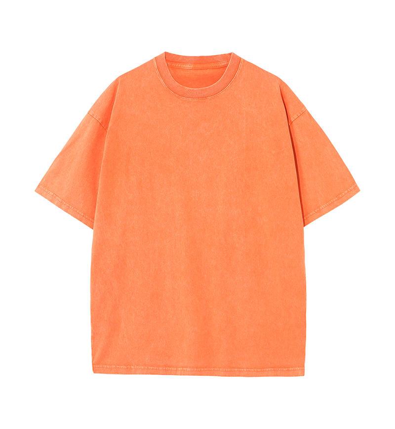 European Oversized Retro Distressed Snowflake Print Pure Cotton T-shirt S