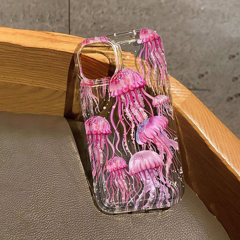Pink Jellyfish Apple 16/15Plus Phone Case Premium 12/11Promax New Xs/14/XR Anti-drop 13