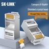 SK-LINK Cat6 Shielded Gold-Plated RJ45 Modular Plugs