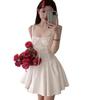Dating Wear Pure White Moonlight Suspender Dress Small Man Huge Good-looking Sweet Temperament Waist Skirt