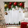 Single Panel Holiday Christmas Ball Theme Printed Curtain Digital Polyester Suitable Living Room Bedroom Kitchen Decoration With Rod Pocket Ideal For