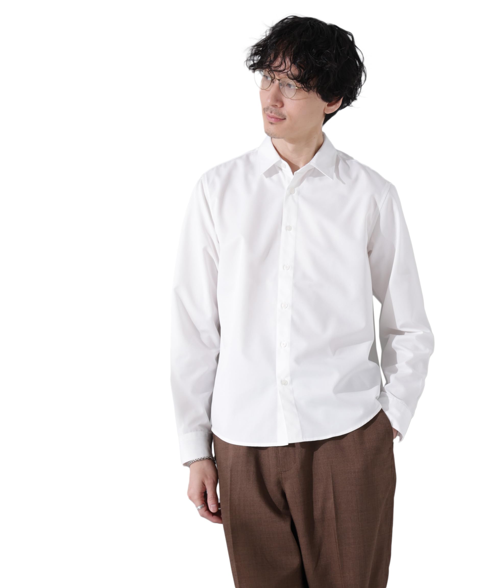 

Рубашка мужская Nano Universe Standard с обычным воротником, длинным рукавом, размер XL, 030, белая, 672-5120202