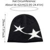 Versatile Elastic Star Knitted Hat Streetwear Hip-hop Jacquard Woolen Hat Korean Style Soft Y2K Pullover Cap Women