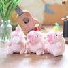 Adorable Cute Bubble Blowing Capybara Plush Toy Keychain Soft Stuffed Animal In Yellow Red Pink