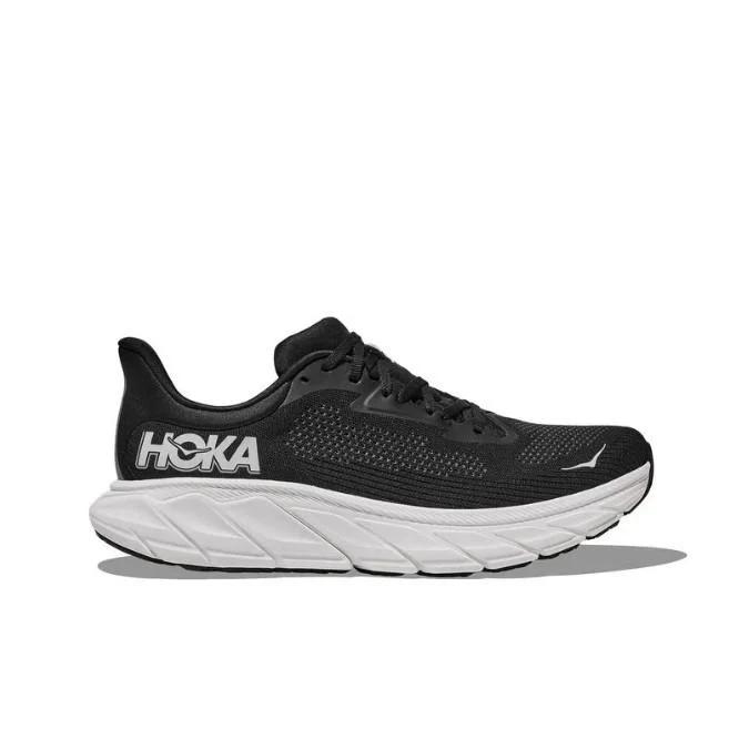 Hoka Arahi 7 sneakers supportive mesh upper Black/White