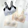 Women's Lightweight Seamless Push-Up Bra: Summer Thin Style, Breathable, Jelly Cooling Sensation, Comfortable, Fixed Cups, Gathering Effect.