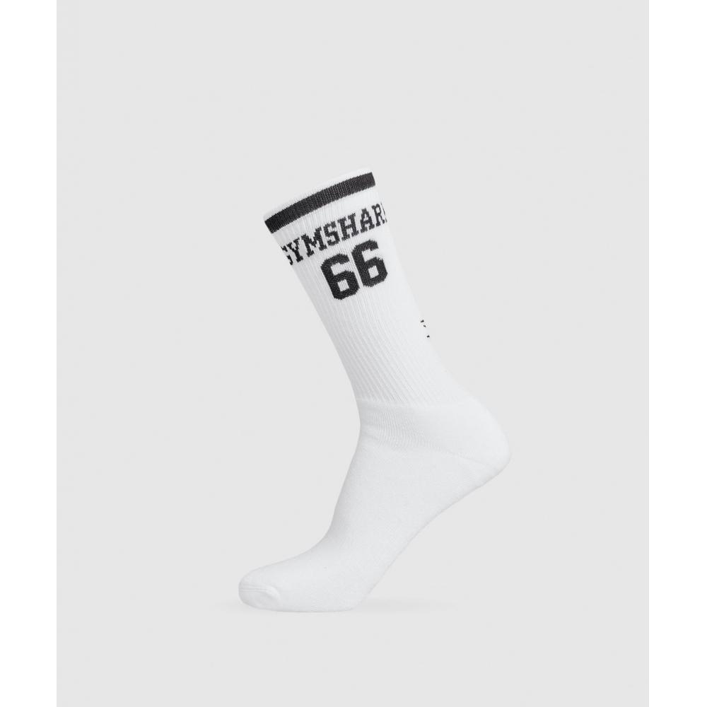 

Gymshark Gfx Collegiate Crew Sock White I3a9u Wb57 S