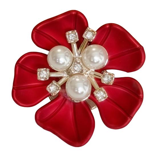 Spinki do mankietów Kamienie stras Imitacja pereł Kształt kwiatka z pręcikami Pokrowce na guziki Montaż na klips Błyszczące ozdobne klipsy do guzików DIY Ubrania