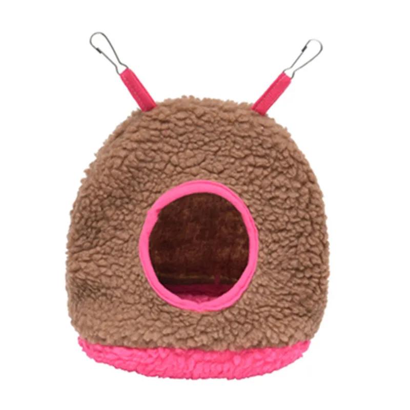 New Winter Warm Bird Nest Parrot House Polar Fleece Parakeet Hammock Small Animal Hanging Swing Bed Pet Birds Cage Accessories
