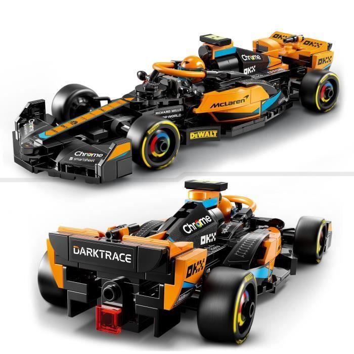 Lego speed champions 76919 la voiture de course de formule 1 mclaren 2023, véhicule jouet