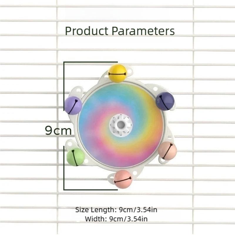 Langlebigkeit Papageien Kauspielzeug Fliegende Untertassen Spinner mit Glöckchen Geräusch für Interaktives Vogel Training und Mentale Stimulation