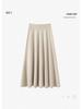 2025 Autumn/Winter Women's High-Waisted 100% Pure Cashmere Thick Midi A-line Skirt - Versatile & Elegant