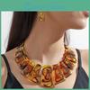 Choker Bohemia Acrylic For Necklace Women Resin Geometric Neck Chain Pendants Jewelry Collar