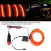 DC 12V Orange Light Glowing Wire Car Vehicle Cold Light   Cigarette Lighter Drive(2 Meters)