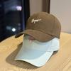 2026New Soft-top Letter Embroidered Baseball Cap for Women, Makes the Face Look Smaller, Suitable for Large Head Sizes, Versatile Hard-top Cap for