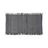 Boho White and Black Fringed Rug 70cm