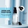 Nsb Herbals 30 Ml Clear/Transparent Round Empty Glass Bottle With Lotion Pump And Black Cap For Essential Oils, Diy Skin Care, Cosmetics, Bottle (Pa