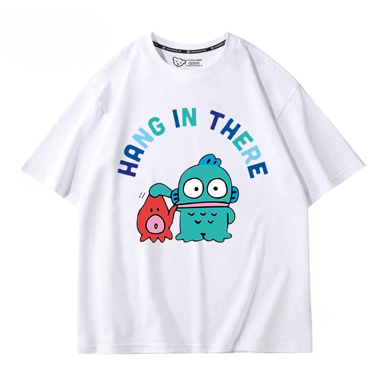 Hangyodon Harajuku kreativní vzor tričko pánské ležérní pohodlné letní 100% bavlna tričko trendy móda volné tričko