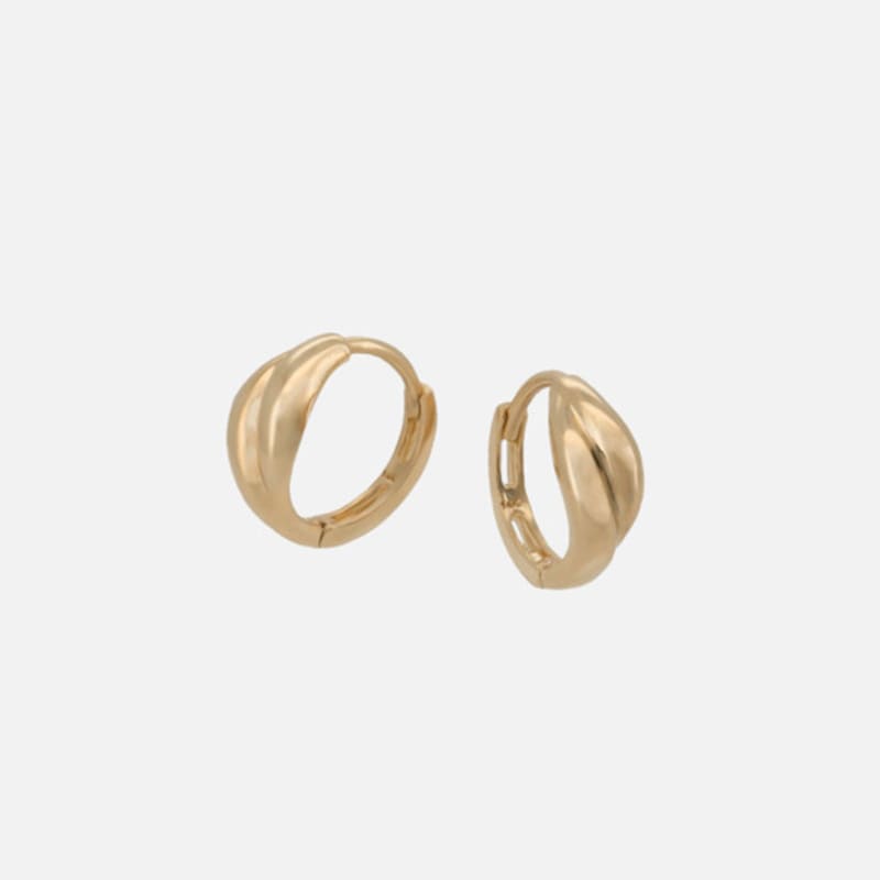 Youngglow 14k Ripple One Touch Earring