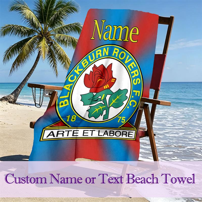 Blackburn Rovers Football Club (1) Beach Towel, Multi-purpose Beach Towel Perfect for Camping and Beach Vacations