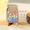 Colorful acrylic star reward jar with wooden frame - home encouragement sticker tool, suitable for positive reinforcement