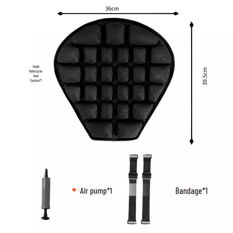 Inflatable Motorcycle Seat Cushion with Airbag for Pressure Relief & Shock Absorption, Suitable for Two-Person Seats