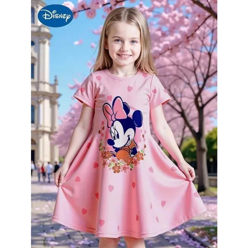 Popolare Miniso Estivo Bambina Nuova Moda Vestito Ragazza Comodo Casa Esterno Cartone Animato Carino Vestito Stampa 3D