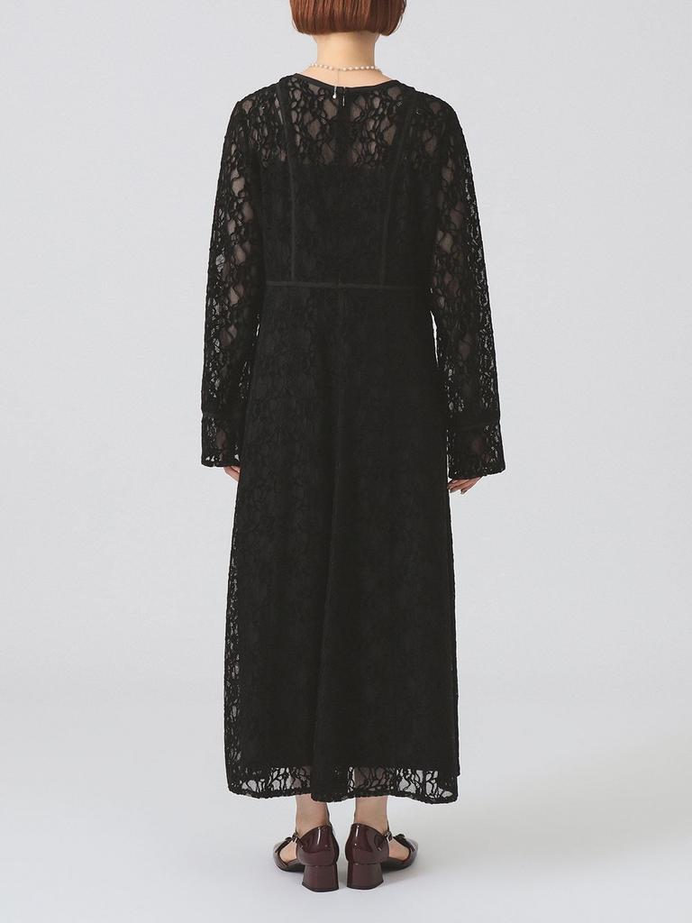 Ray Beams Women's Lace Keyhole Dress, Black 1