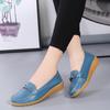 Platform Slip-On Moccasins Loafers Ladies Non-Slip Bean Nursing Walking Shoes Spring Flats Genuine Leather Casual Shoes Women